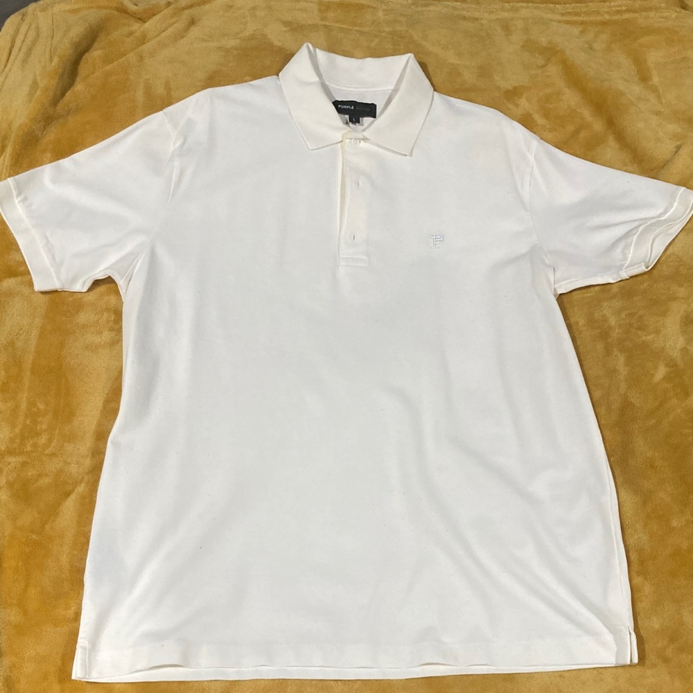 Men's purple brand White Polo Shirt good condition